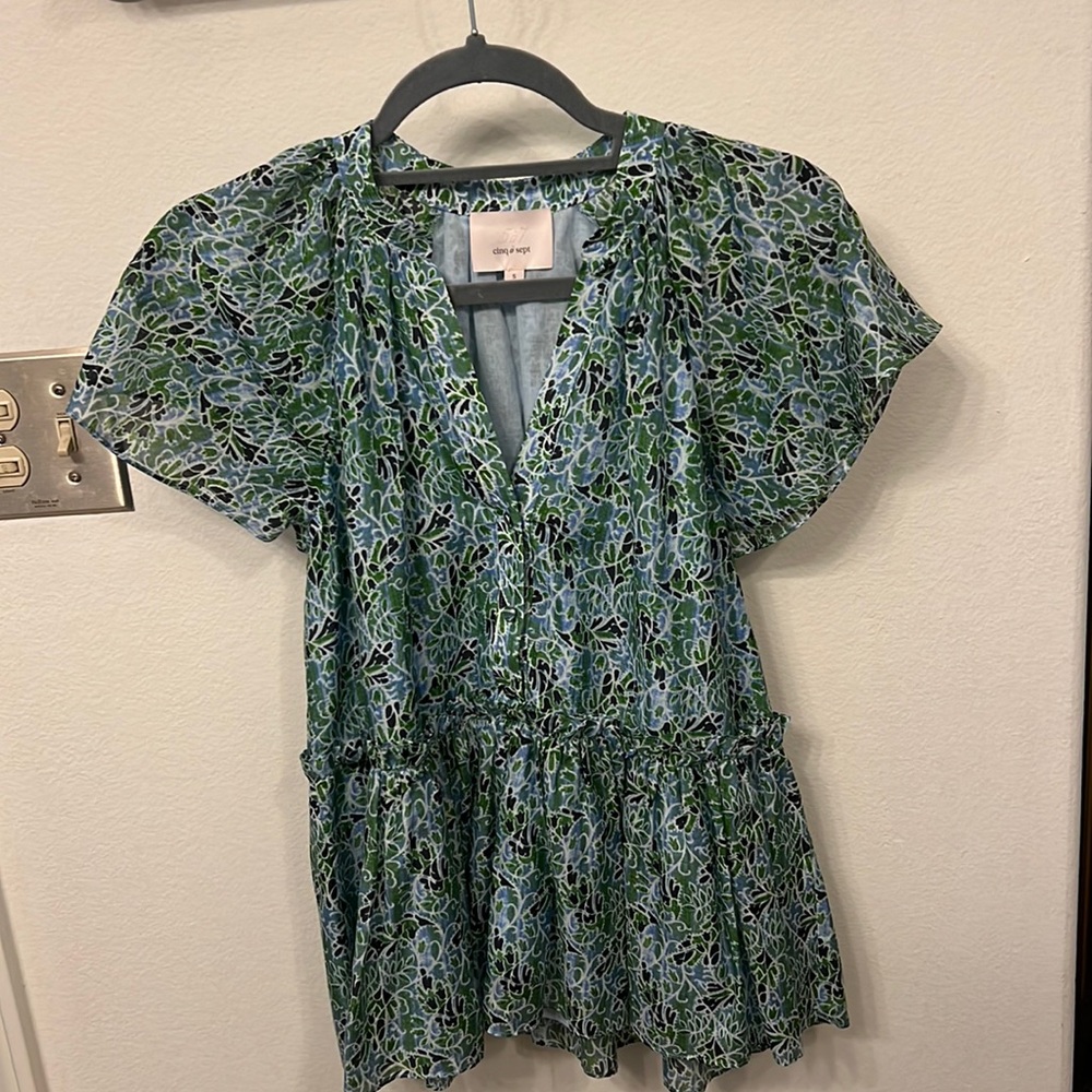 Cinq a Sept Ninny Printed Peplum Top